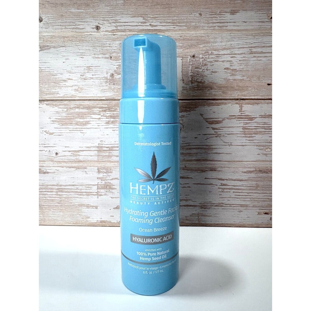 Hempz Ocean Breeze Hydrating Gentle Facial Foaming Cleanser Face Wash 6 Fl.Oz.